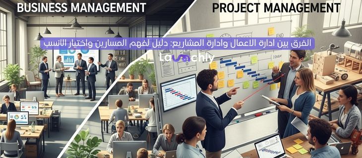 الفرق بين ادارة الاعمال وادارة المشاريع